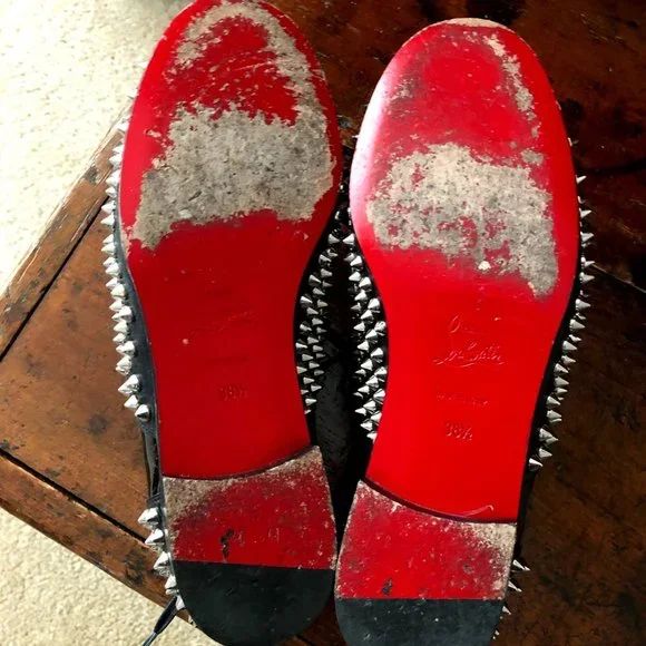 CHRISTIAN LOUBOUTIN SIZE 38.5 STUDDED FREDDY OXFORDS - Picture 6 of 6